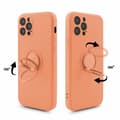 Miniatyrbild 4 av 7: Mocco Pastel Ring Silicone Back Case for Samsung Galaxy S22 Plus 5G Orange