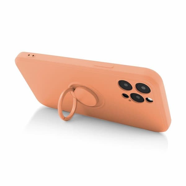 Mocco Pastel Ring Silicone Back Case for Samsung Galaxy S22 Plus 5G Orange