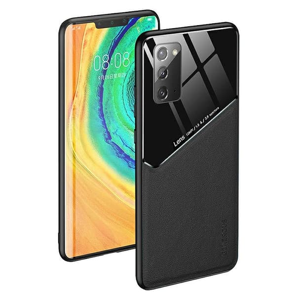Mocco Lens Leather Back Case for Apple Iphone 12 Pro Max Black