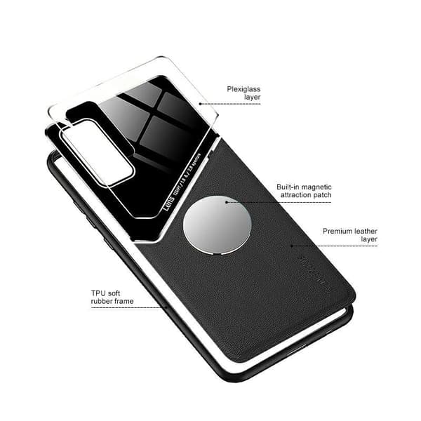 Mocco Lens Leather Back Case for Apple Iphone 12 Pro Max Black