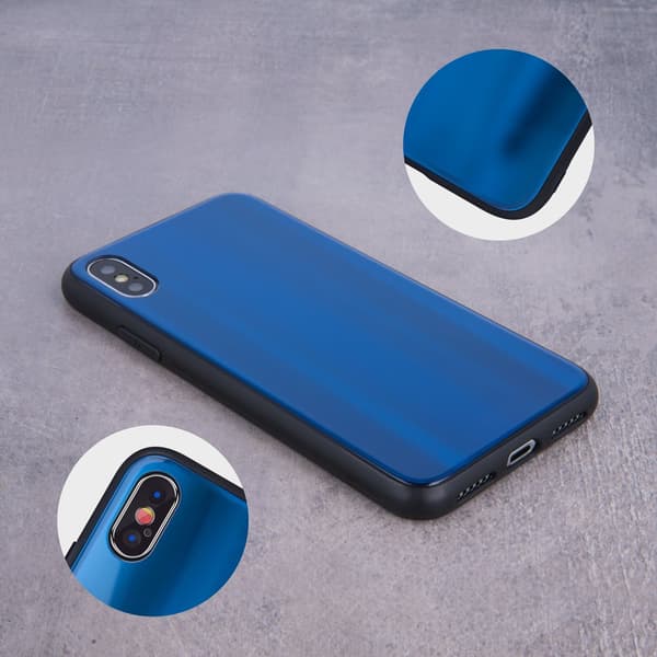 Mocco Aurora Glass Silicone Back Case for Apple iPhone 6 Plus / 6S Plus Blue
