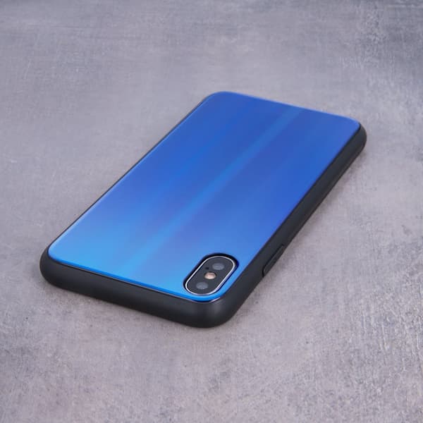 Mocco Aurora Glass Silicone Back Case for Apple iPhone 6 Plus / 6S Plus Blue
