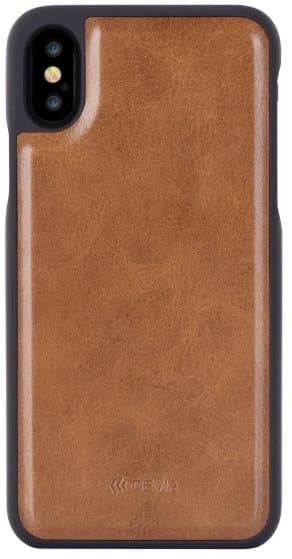 Devia Magic 2 in 1 High Quality Leather Book Case For Apple iPhone X / XS Brown