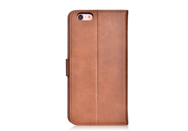 Devia Magic 2 in 1 High Quality Leather Book Case For Apple iPhone X / XS Brown