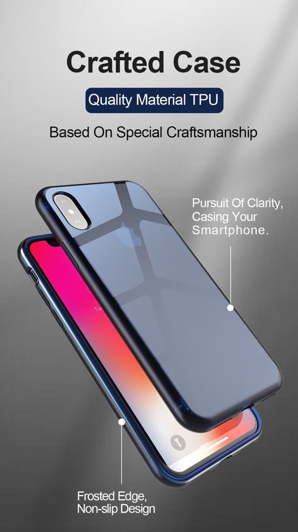 Dux Ducis Light Case Premium High Quality and Protect Silicone Case For Apple iPhone 7 / 8 Transparent - Blue