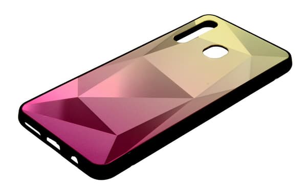Mocco Stone Ombre Back Case Silicone Case With gradient Color For Apple iPhone X / XS Yellow - Pink