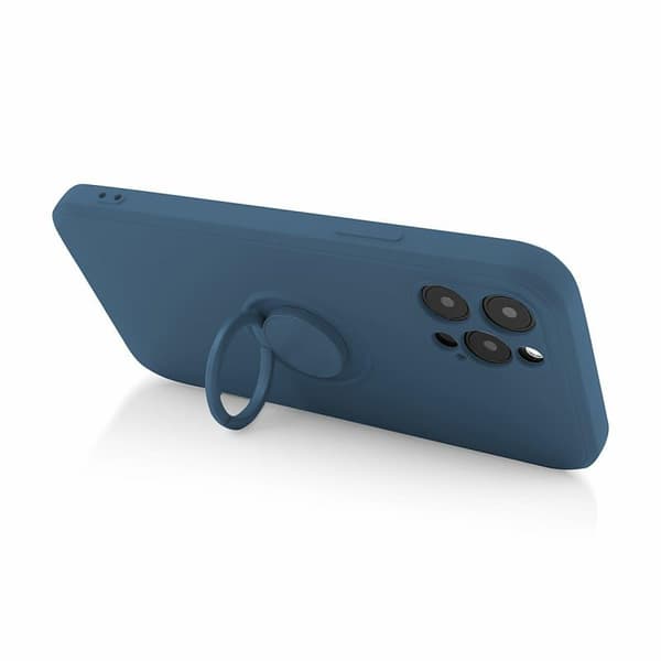 Mocco Pastel Ring Silicone Back Case for Samsung Galaxy S22 Plus 5G Blue