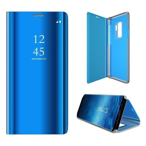 Mocco Clear View Cover Case For Samsung Galaxy A42 5G Blue