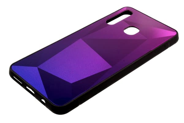 Mocco Stone Ombre Back Case Silicone Case With gradient Color For Apple iPhone X / XS Purple - Blue