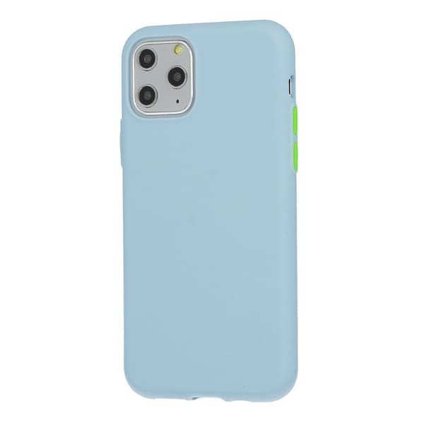 Mocco Soft Cream Silicone Back Case for Apple iPhone 12 / 12 Pro Blue