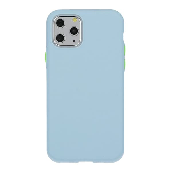 Mocco Soft Cream Silicone Back Case for Apple iPhone 12 / 12 Pro Blue