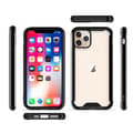 Miniatyrbillede 3 af 3: Mocco Acrylic Air Case Silicone Case for Apple iPhone 12 Pro Max Transparent-Black