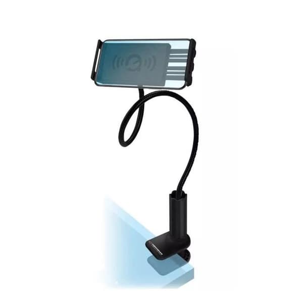 Stöd för mobil för skrivbord - GENERISK - Andra mobiltillbehör - Svart - Metall ABS - Bordsklämma
