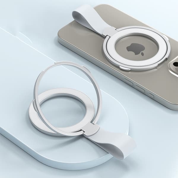 INF MagSafe magnetiskt telefonställ med ringhållare Grå