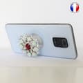 Miniatyrbild 3 av 4: Vikbar mobiltelefonhållare för DUODUOGO J5+ 5,5 tum Super Diamond Design - Röd &amp; vit diamant