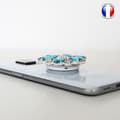 Miniatyrbild 4 av 4: Vikbar mobiltelefonhållare för Sony Xperia 5 II Super Diamond Design - Turkos &amp; vit diamant