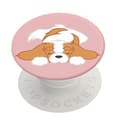 Miniatyrbild 1 av 4: Ring och universal stöd - POPSOCKETS - Pupper Napper - Utdragbar - Video stöd - Vit/Rosa
