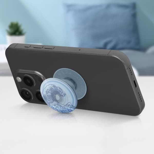 PopGrip Design Plant Ocean för Smartphone, Ring och Universal Hållare Popsockets Blå