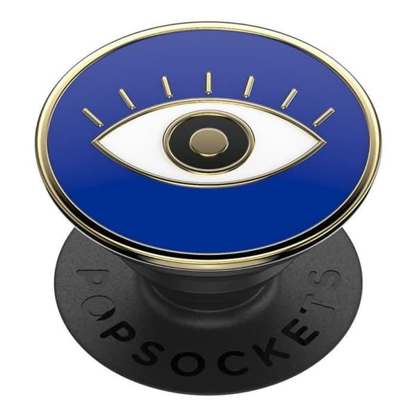 Universalring och stöd - POPSOCKETS - PopGrip Evil Eye Design - Infällbar - Videostöd - Blå plast