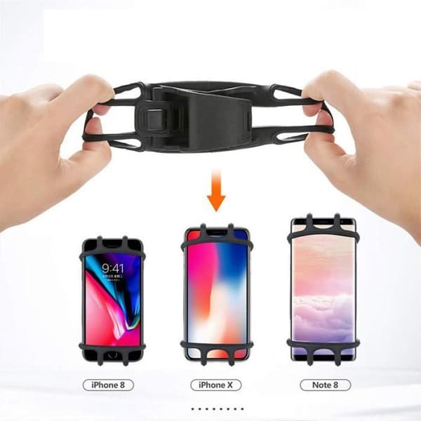 Multifunktion Motorcykel Cykel Telefonhållare, Universal Justerbar Silikon Cykel Telefonhållare för iPhone X/ 8/8 Plus/7/7 Plus Huawe