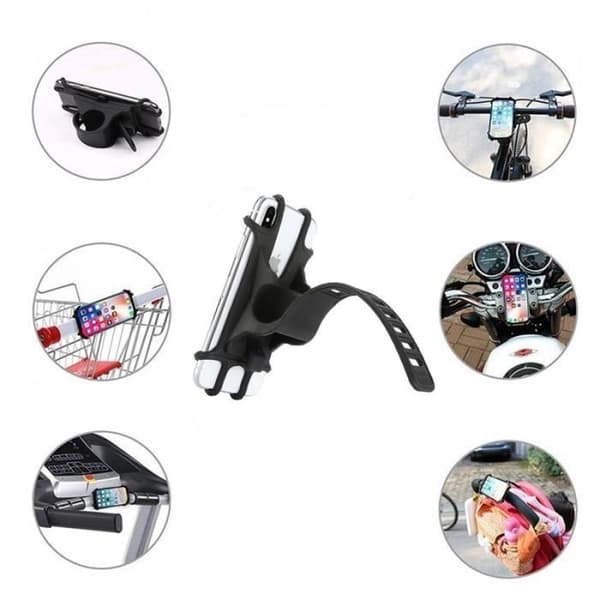 Multifunktion Motorcykel Cykel Telefonhållare, Universal Justerbar Silikon Cykel Telefonhållare för iPhone X/ 8/8 Plus/7/7 Plus Huawe