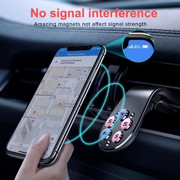 Magnetisk metall Biltelefonhållare Luftventil Clip Mount Magnet Mobilhållare För iPhone I Bil