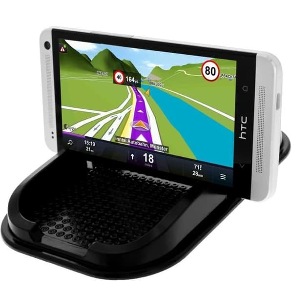 Support Auto - Avizar - Tapis Antidérapant - Smartphone - Silikon - Svart