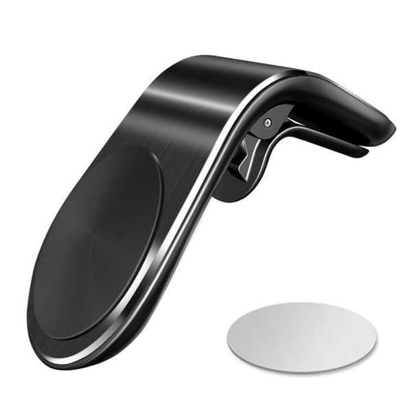 Bilfästen,Metall Magnetic Biltelefon Hållare Mini Air Vent Mount Magnet Clip Mobilt Stativ - Svart Typ