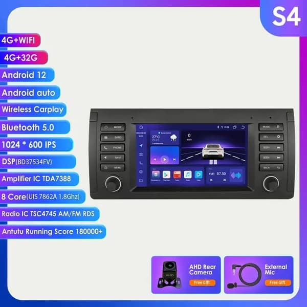Android Auto -radio, AI-ääni, Carplay, HC1 4Core 1G 32G