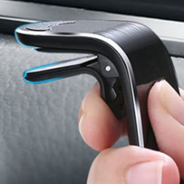 Magnetisk bilsughållare 3M Sticker Stabil Clip för de flesta smartphones Svart