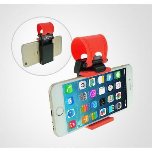 Universal Mobiltelefonhållare Infällbar Clip Bilrattfäste för Smartphone IPhone 4 4S 5 5S Samsung, LG ETC