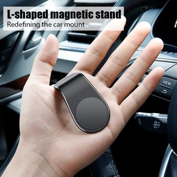 Magnetisk bilsmartphonehållare, tumstelefonhållare, L-typ, bilhållare - svart - ARIE310
