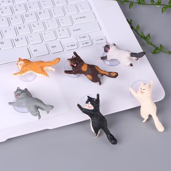Söt Cartoon Bilhållare Telefon Cat Universal Sugkopp Bilhållare för Sumsung Huawei LG iPhone X XS 8 7