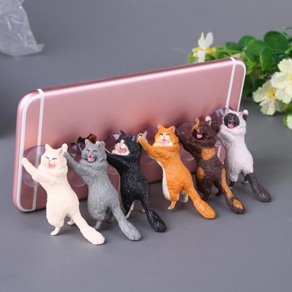 Söt Cartoon Bilhållare Telefon Cat Universal Sugkopp Bilhållare för Sumsung Huawei LG iPhone X XS 8 7