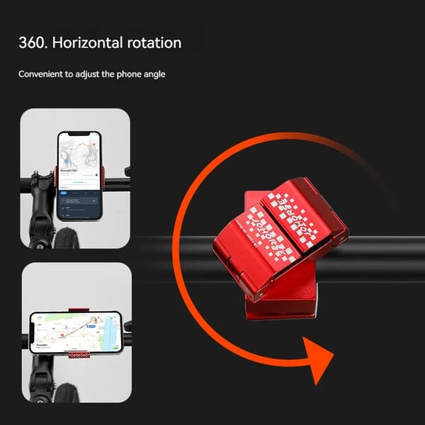 INF Sykkeltelefonholderstativ Sykkeltelefonholder 360 rotasjon usynlig