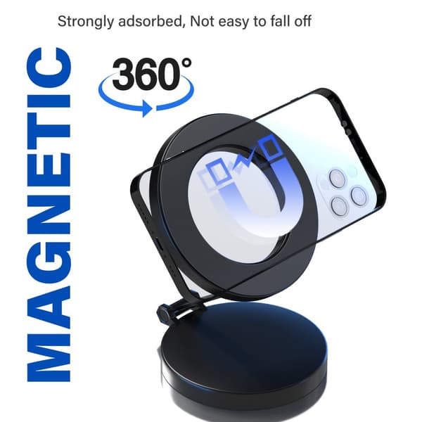 Säker Magnetisk Mobilhållare med 360° Rotation