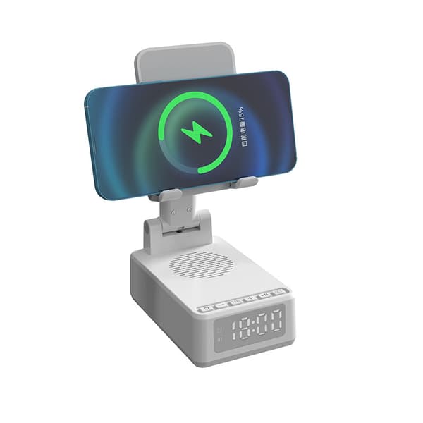 INF Mobiltelefonholder højttaler med 15W trådløs opladning