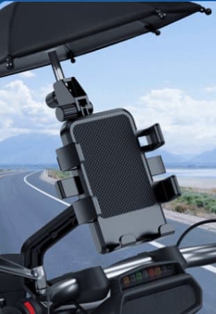INF Motorcykeltelefonfäste med solskydd