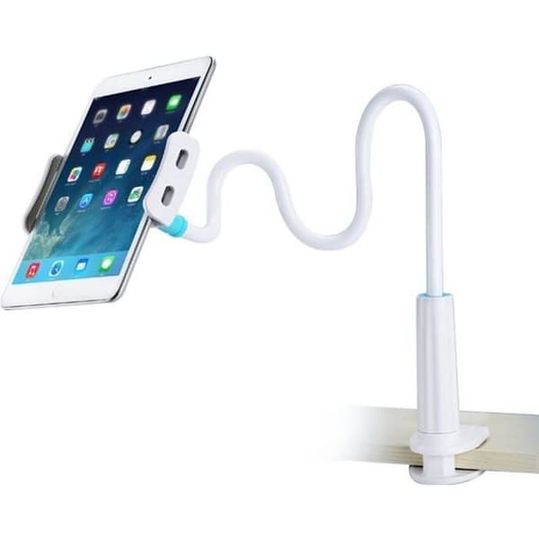 Mobiltelefon och surfplattahållare, universell 360° rotation lång arm Flexibel och justerbar svanhalshållare 4-10,6 tum