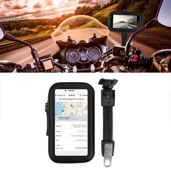 Vattentät Motorcykel Cykel Telefon Navigation Hållare Väska Fodral GPS -TIM