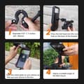 Miniatyrbild 4 av 4: Vattentät cykeltelefonhållare - 360° skoter smartphonehållare med regnskydd Telefonhållare för motorcykel