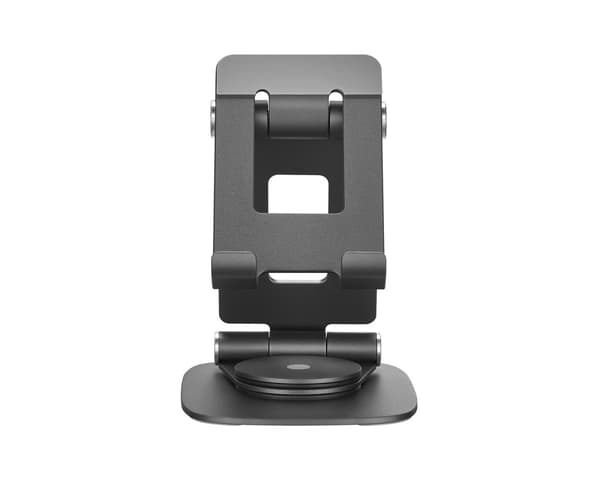 Foldable Aluminum Table and Phone Stand - Musta kuuloketeline
