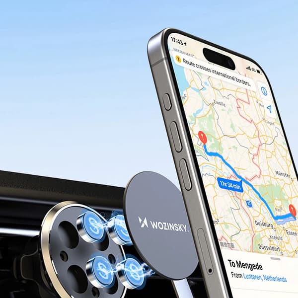 Mobiltelefonholder med magnetisk funktion til ventilatorgitteret