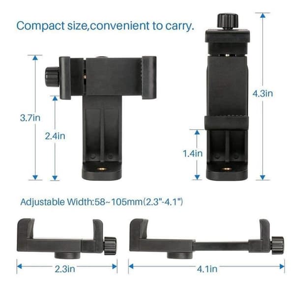 Telefon Stativfäste Adapter Mobiltelefonhållare Clip Clamp för Iphone XR-Xs Max Huawei