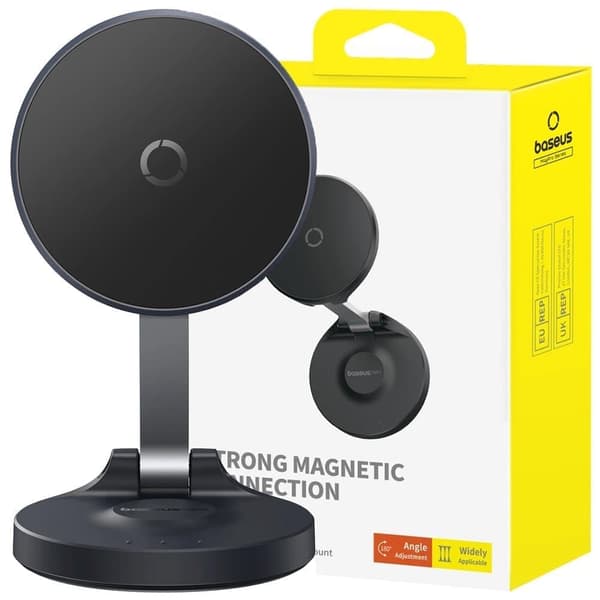 Baseus MagPro sammenleggbar magnetisk telefonholder - svart Sort