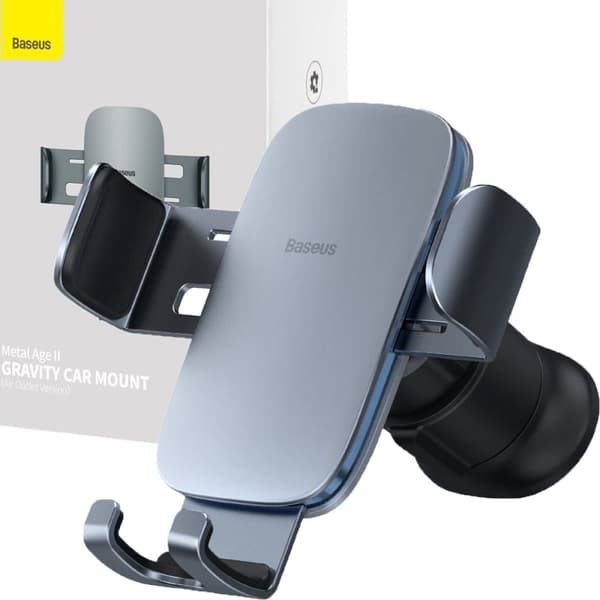 Baseus Metal Age Gravity biltelefonholder for grill? ventilasjon mørkegrå (SUJS000013)