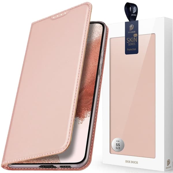 Dux Ducis Skin Pro beskyttelsesdeksel til Samsung Galaxy S23 Ultra med flip-kortlommebok? rosa stativ musta
