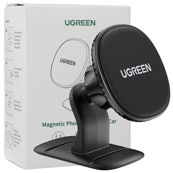 Ugreen magnetisk selvklebende biltelefonholder for dashbord svart (LP292) Sort