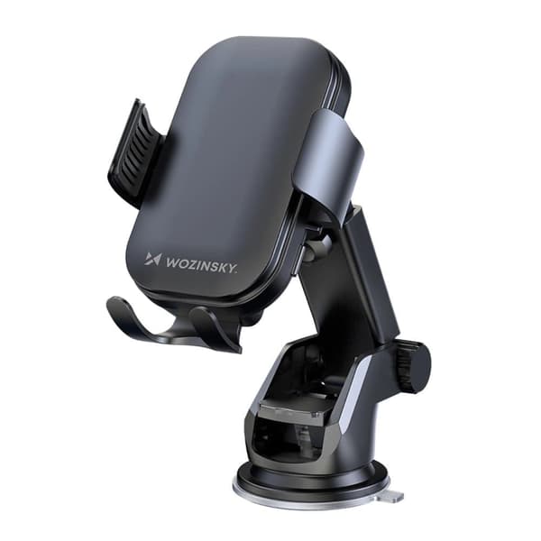 Wozinsky WUMID telefonholder med 15 W induktiv lader for bil dashbord - svart