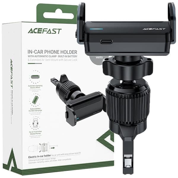 Acefast automatisk biltelefonholder for grill? ventilasjon svart (D9 svart)